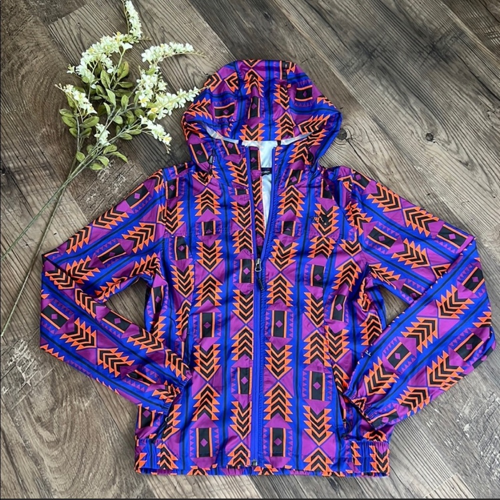 North Face Cyclone WindWall Jacket Aztec/Western Print Size Small